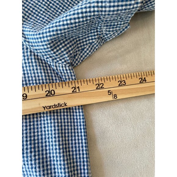 Vintage Capacity Gingham Embroidered Shirt & Pants Set S Grandmacore Cottagecore - Picture 3 of 16